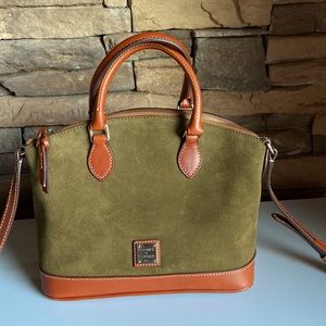 Dooney & Bourke Purse - Olive Suede Great Preowned condition